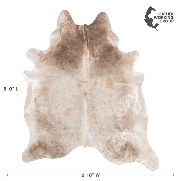 Brazilian Champagne Cowhide Rug Size 8'0" L x 6'10" W 8902