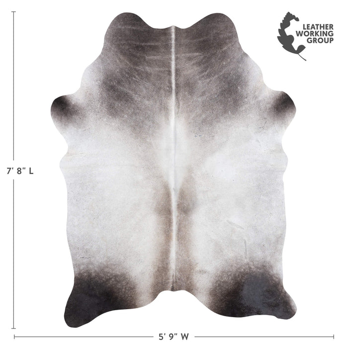 Brazilian Grey Cowhide Rug Size 7'8" L x 5'9" W 8914