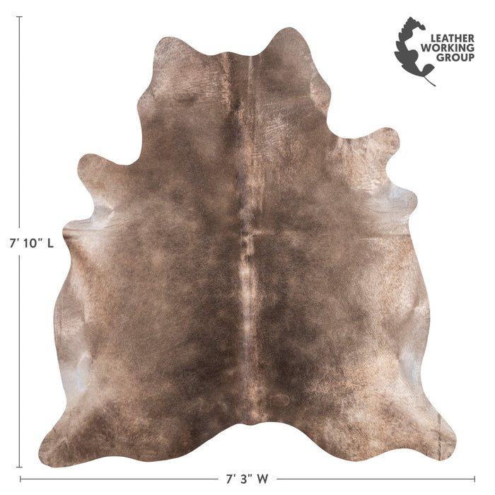 Brazilian Grey Palomino Cowhide Rug Size 7'10" L x 7'3" W 8919
