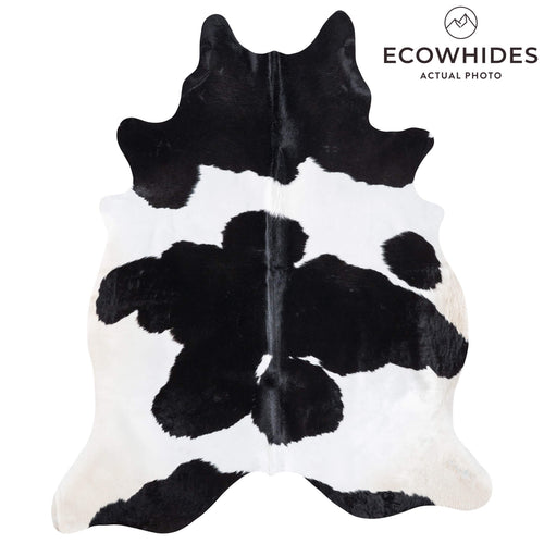 Brazilian Black and White Cowhide Rug Size 8'2" L x 6'10" W 8920