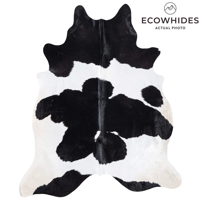 Brazilian Black and White Cowhide Rug Size 8'2" L x 6'10" W 8920