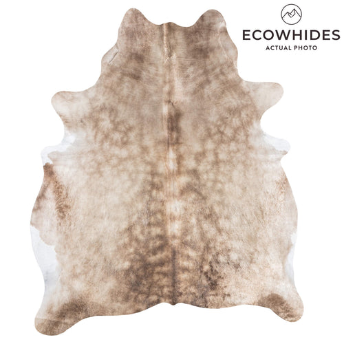 Brazilian Beige Cowhide Rug Size 7'9" L x 6'6" W 8922