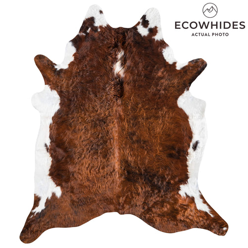 Brazilian Brindle White Belly Cowhide Rug Size 8'4" L x 7'3" W 8932