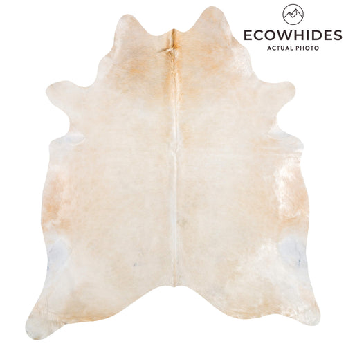 Brazilian Palomino and White Cowhide Rug Size 8'1" L x 7'2" W 8939