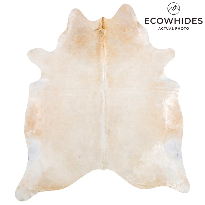 Brazilian Palomino and White Cowhide Rug Size 8'1" L x 7'2" W 8939