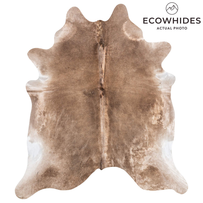 Brazilian Beige Cowhide Rug Size 7'4" L x 6'8" W 8947