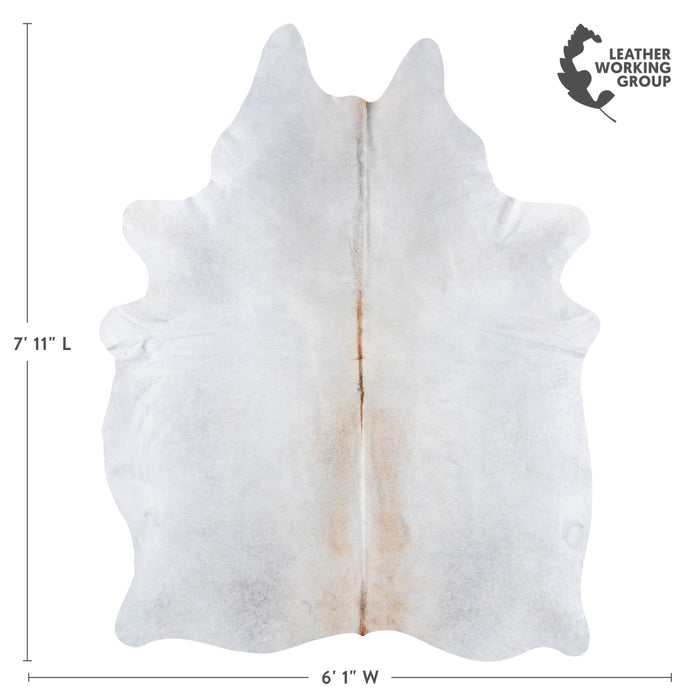 Brazilian Grey Palomino Cowhide Rug Size 7'11" L x 6'1" W 8949