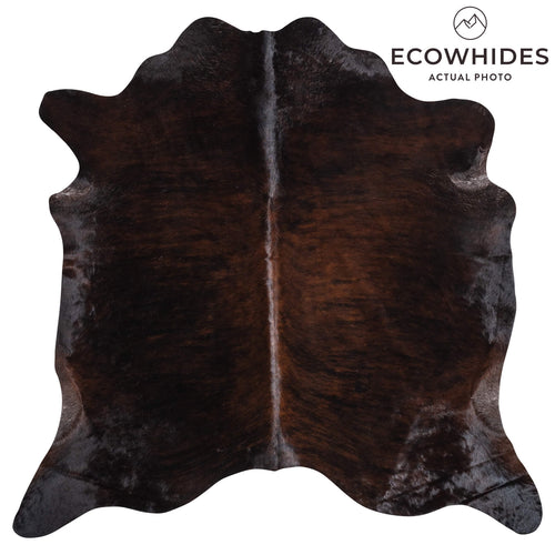 Brazilian Dark Brindle Cowhide Rug Size 7'1" L x 7'0" W 8951