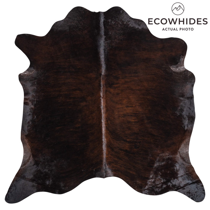 Brazilian Dark Brindle Cowhide Rug Size 7'1" L x 7'0" W 8951