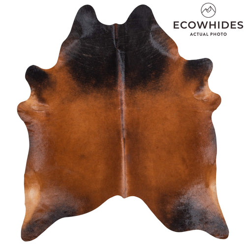 Brazilian Mahogany Cowhide Rug Size 7'7" L x 6'7" W 8962