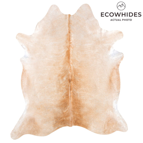 Brazilian Beige Cowhide Rug Size 7'7" L x 6'9" W 8975