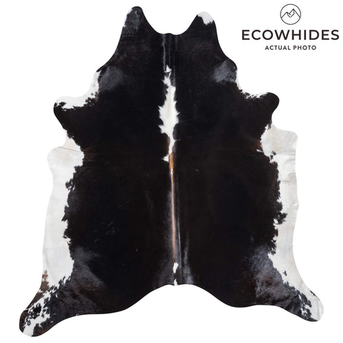 Brazilian Black and White Cowhide Rug Size 8'6" L x 7'11" W 8985