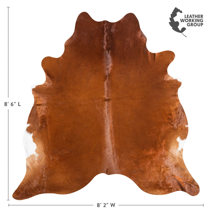 Brazilian Brown Cowhide Rug Size 8'6" L x 8'2" W 9006