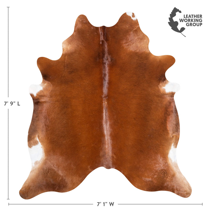 Brazilian Brown Cowhide Rug Size 7'.9" L x 7'1" W 9008