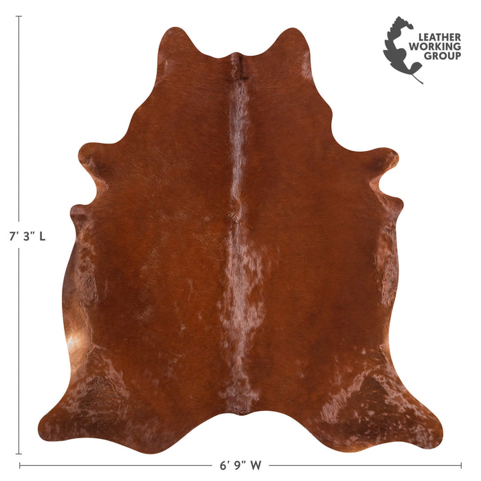 Brazilian Brown Cowhide Rug Size 7'3" L x 6'9" W 9009