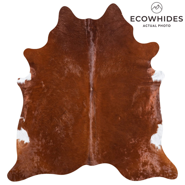 Brazilian Brown Cowhide Rug Size 7'4" L x 6'11" W 9010