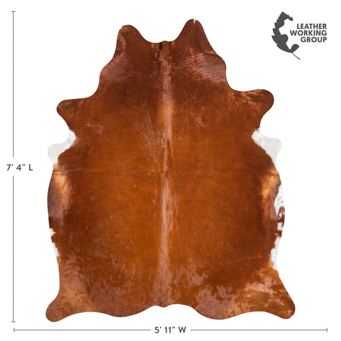 Brazilian Brown Cowhide Rug Size 7'4" L x 5'11" W 9012