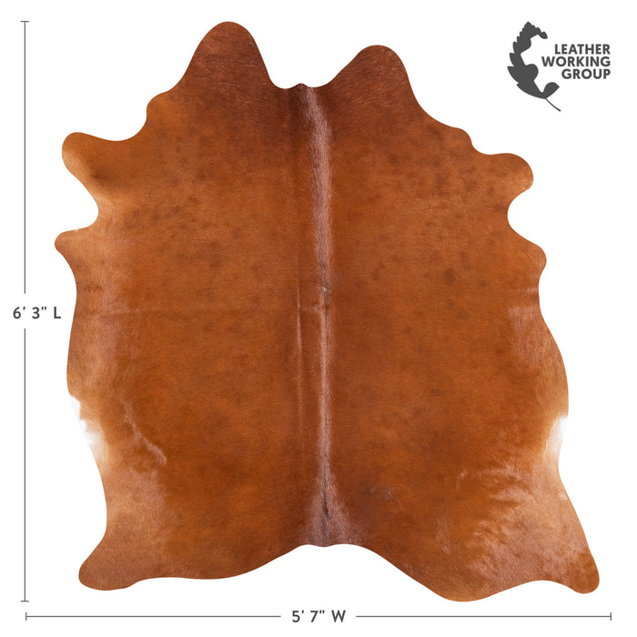 Brazilian Brown Cowhide Rug Size 6'3" L x 5'7" W 9014