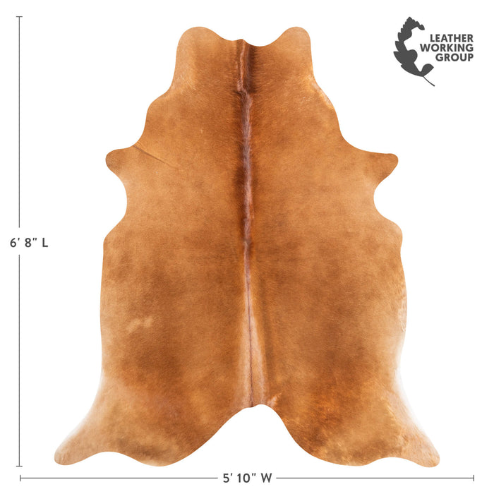 Brazilian Brown Cowhide Rug Size 6'8" L x 5'10" W 9019