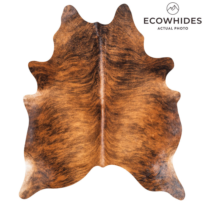 Brazilian Brindle Cowhide Rug Size 7'1" L x 5'11" W 9021