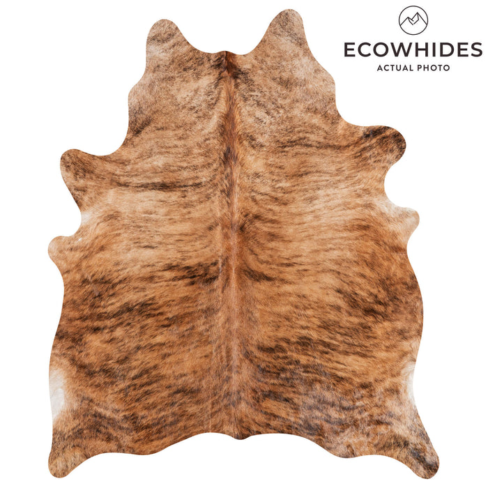 Brazilian Brindle Cowhide Rug Size 6'7" L x 5'5" W 9025