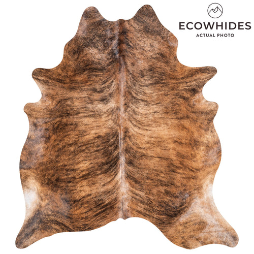 Brazilian Brindle Cowhide Rug Size 6'11" L x 6'3" W 9026