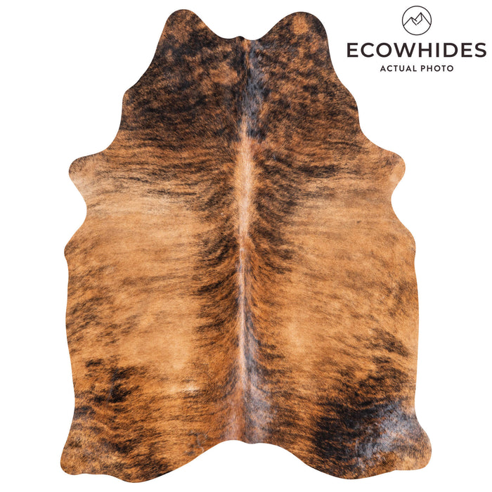 Brazilian Brindle Cowhide Rug Size 6'5" L x 5'1" W 9029