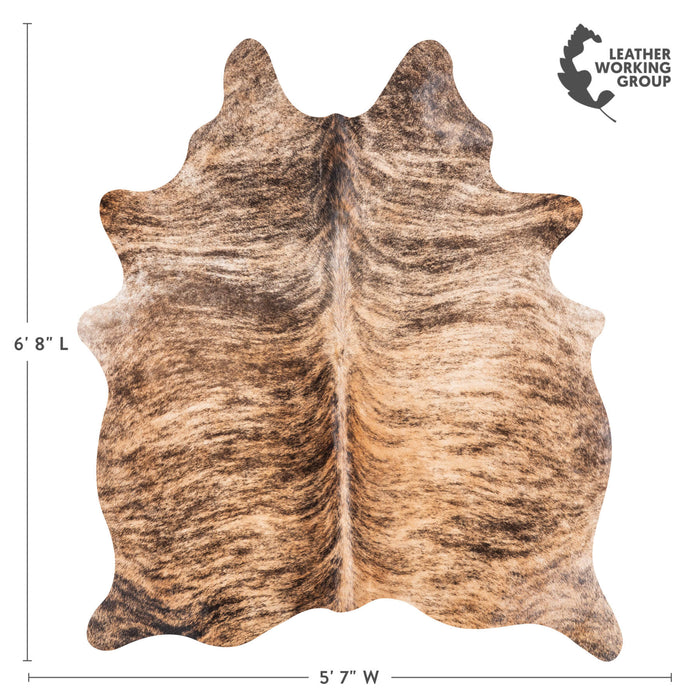 Brazilian Brindle Cowhide Rug Size 6'8" L x 5'7" W 9031