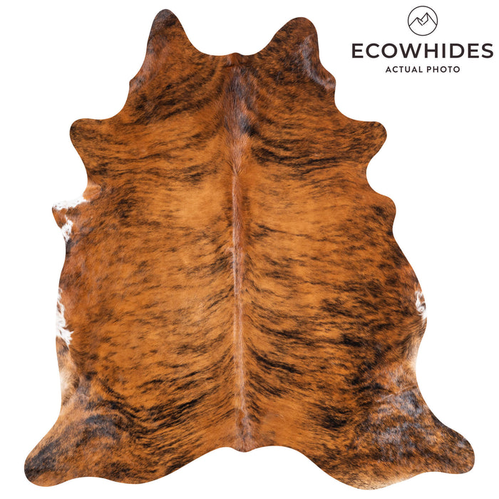 Brazilian Brindle Cowhide Rug Size 6'9" L x 6'4" W 9034