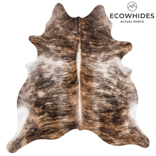 Brazilian Brindle Cowhide Rug Size 7'3" L x 6'10" W 9037