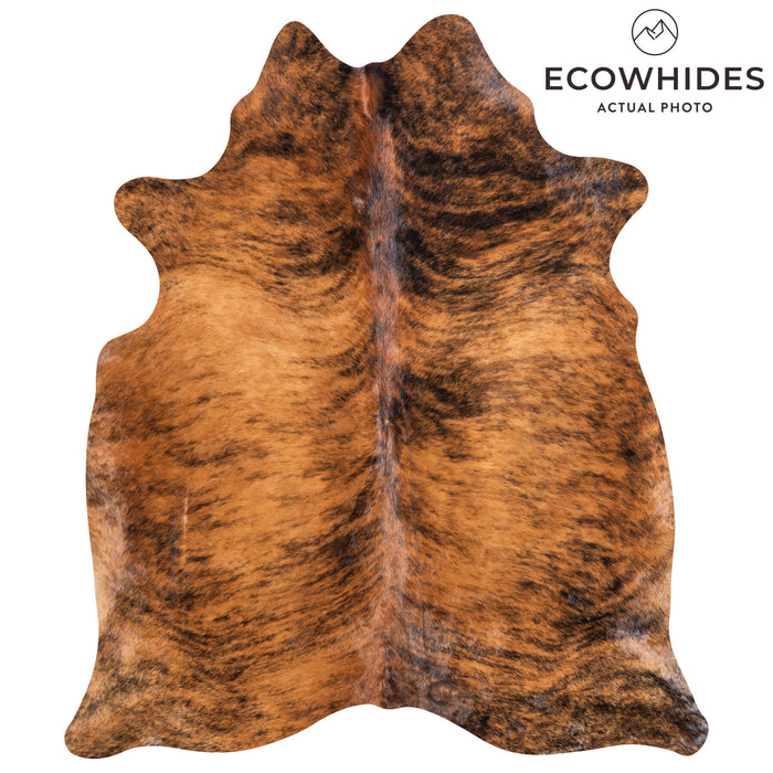 Brazilian Brindle Cowhide Rug Size 6'8" L x 5'9" W 9038