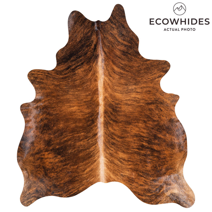 Brazilian Brindle Cowhide Rug Size 6'5" L x 5'7" W 9040