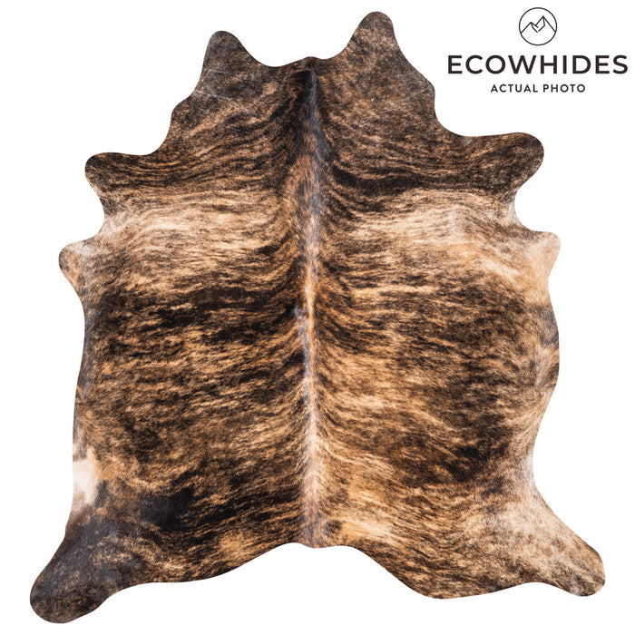 Brazilian Brindle Cowhide Rug Size 6'10" L x 6'6" W 9043