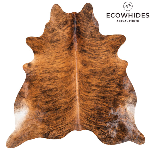Brazilian Brindle Cowhide Rug Size 6'10" L x 6'7" W 9046