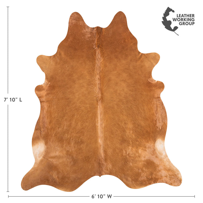 Brazilian Beige Cowhide Rug Size 7'10" L x 6'10" W 9181