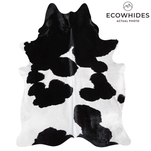 Brazilian Black and White Cowhide Rug Size 8'0" L x 6'5" W 9196