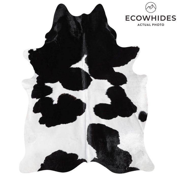 Brazilian Black and White Cowhide Rug Size 8'0" L x 6'5" W 9196