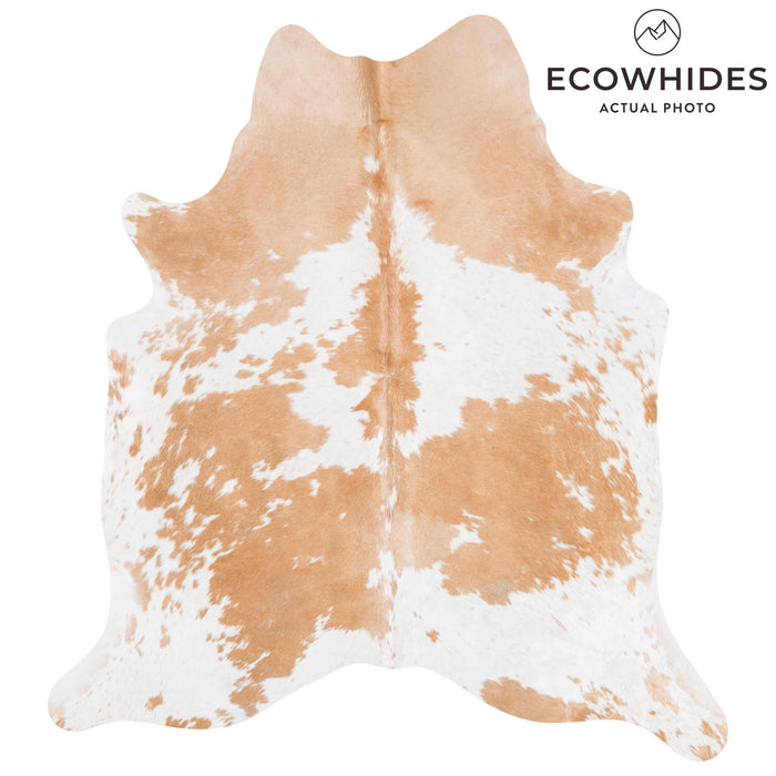 Brazilian Palomino and White Cowhide Rug Size 6'9" L x 6'1" W 9205