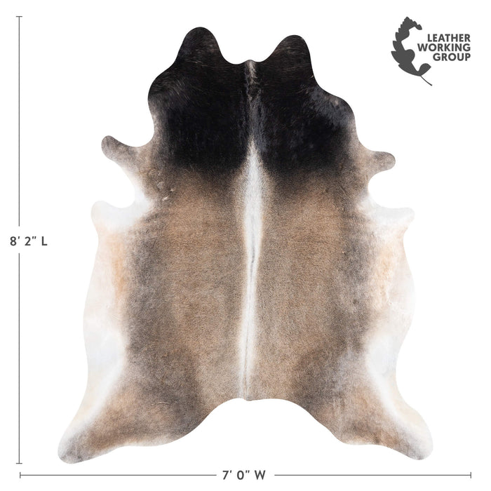 Brazilian Grey Palomino Cowhide Rug Size 8'2" L x 7'0" W 9226