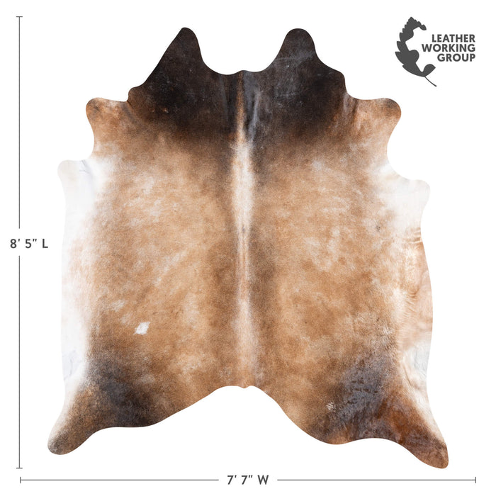 Brazilian Grey Palomino Cowhide Rug Size 8'5" L x 7'7" W 9229