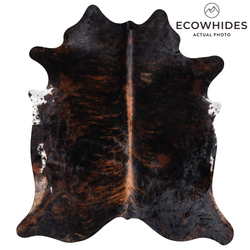 Brazilian Dark Brindle Cowhide Rug Size 7'10" L x 7'9" W 9231