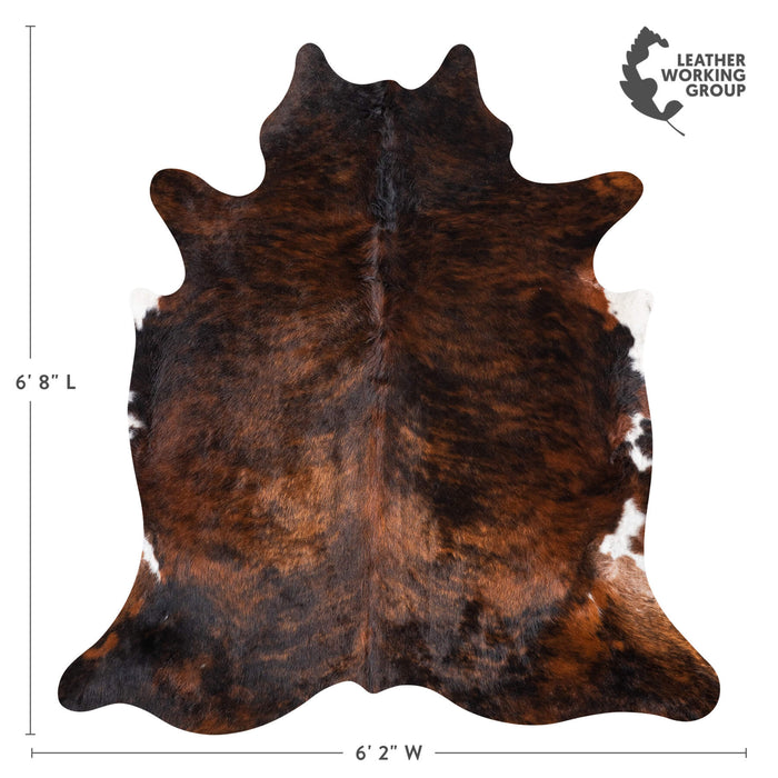 Brindle Cowhide Rug Size 6'8" L x 6'2" W 9235