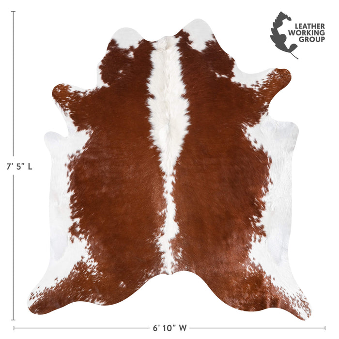 Brazilian Hereford Cowhide Rug Size 7'5" L x 6'10" W 9253