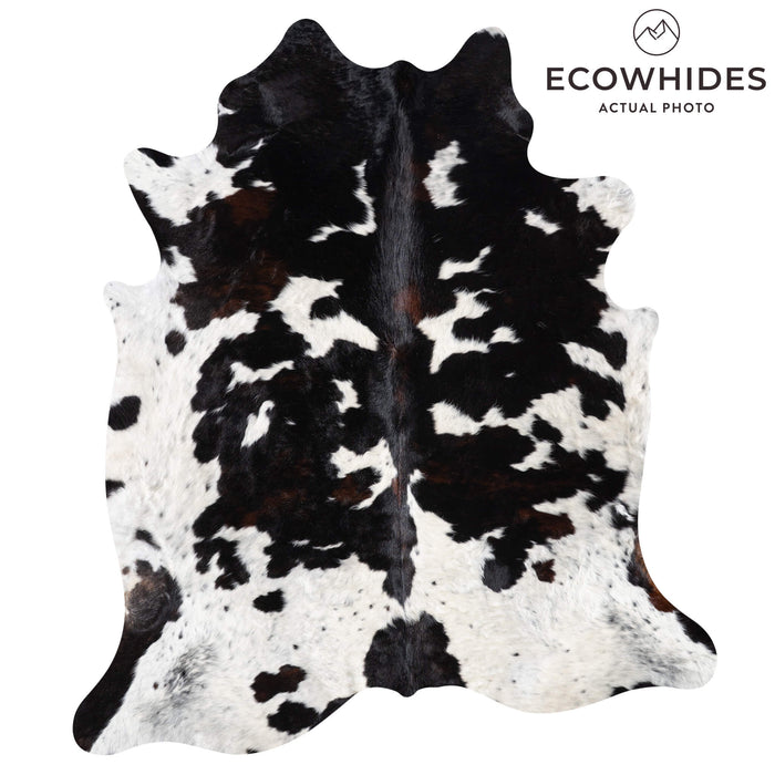 Black and White Cowhide Rug Size 7'8" L x 6'10" W 9258