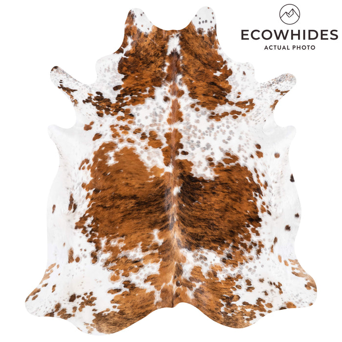 Tricolor Cowhide Rug Size 7'9" L x 6'10" W 9260