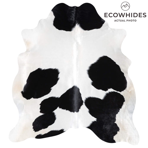 Brazilian Black and White Cowhide Rug Size 6'9" L x 6'0" W 9270