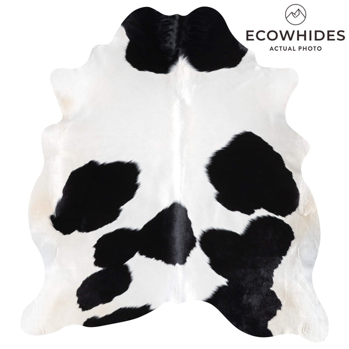 Brazilian Black and White Cowhide Rug Size 6'9" L x 6'0" W 9270