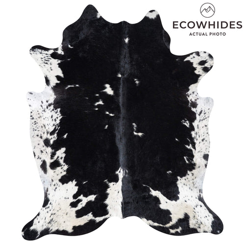 Black and White Cowhide Rug Size 7'11" L x 6'9" W 9318
