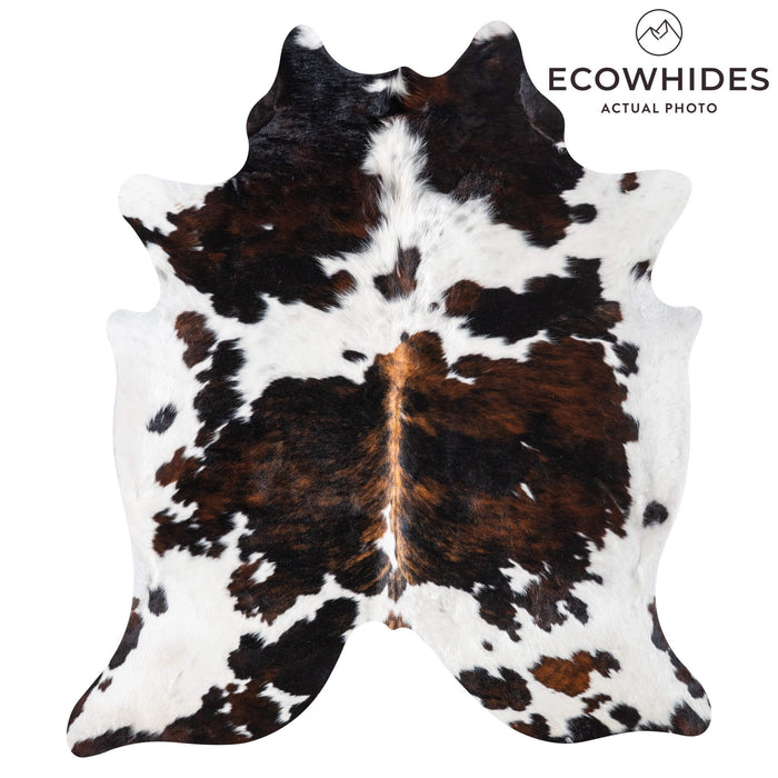 Tricolor Cowhide Rug Size 6'9" L x 5'11" W 9323