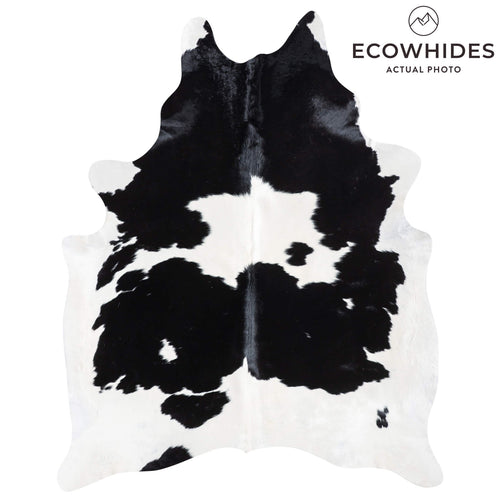 Brazilian Black and White Cowhide Rug Size 7'11" L x 6'4" W 9325